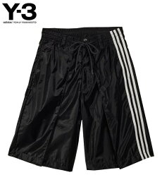 Y-3 ワイスリー メンズ ショーツ TRP BLK SHORTS IR6257 ブラック ボトムス プリーツ ロゴ ユニセックス yohji yamamoto ミニマル ハーフパンツ 新作