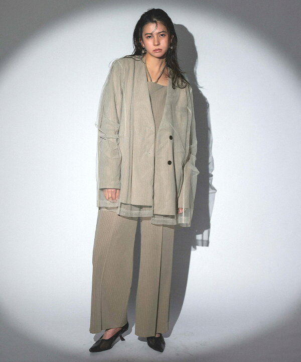 楽天市場】レディース ジャケット トップス ドレス stripe layered 