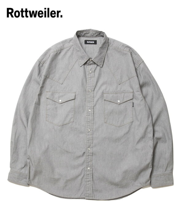 楽天市場】ROTTWEILER ロットワイラー メンズ シャツ R9 GRAY DENIM