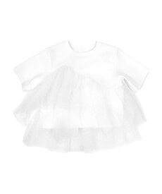 10%OFFクーポン配布中！■トップス レディース カットソー 半袖 Tシャツ Tシャツ シアー ドット フリル オーガンジー レイヤード ドッキング 伸縮性 ストレッチ 無地 クリオネ Donoban｜韓国ファッション 春服 夏服 体型カバー セレモニー ドノバン