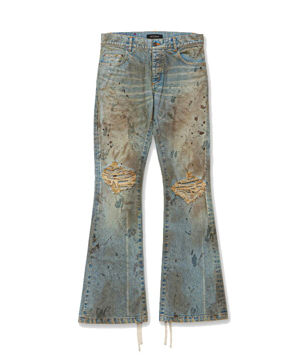 楽天市場】MLVINCE メルヴィンス メンズ パンツ DISTRESSED FLARE 