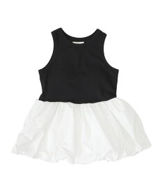 【クーポン利用で4455円】タンク タンクトップ レディース カップ付き トップス バルーン ペプラムインナー カットソー ノースリーブ アメスリ ブラトップ ブラカップ ノンワイヤー Donoban pufe 無地 バイカラー 大人 重ね着 レイヤード 着回し 肌着 下着