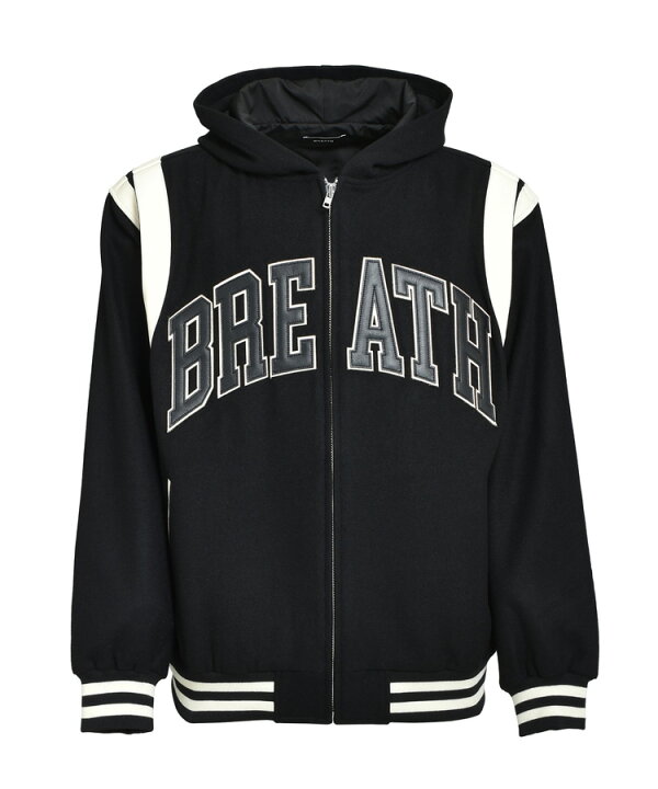 楽天市場】BREATH ブレス メンズ ジャケット ARCH LOGO HOODED VERSITY 