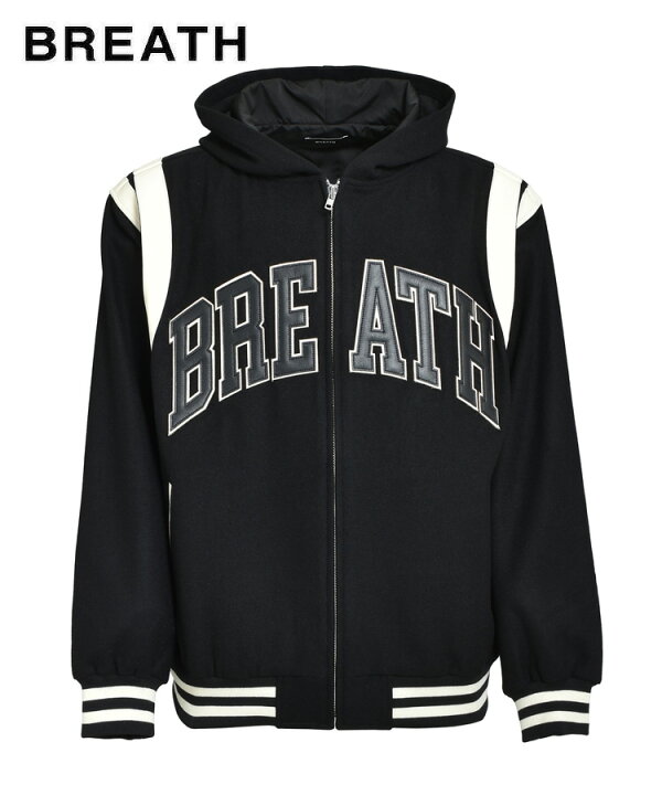 楽天市場】BREATH ブレス メンズ ジャケット ARCH LOGO HOODED VERSITY 