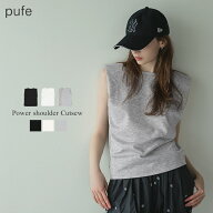 3520円！30%OFFクーポンご利用で■パワーショルダーカットソー ノースリーブ ショルダーパッド 肩パッド …