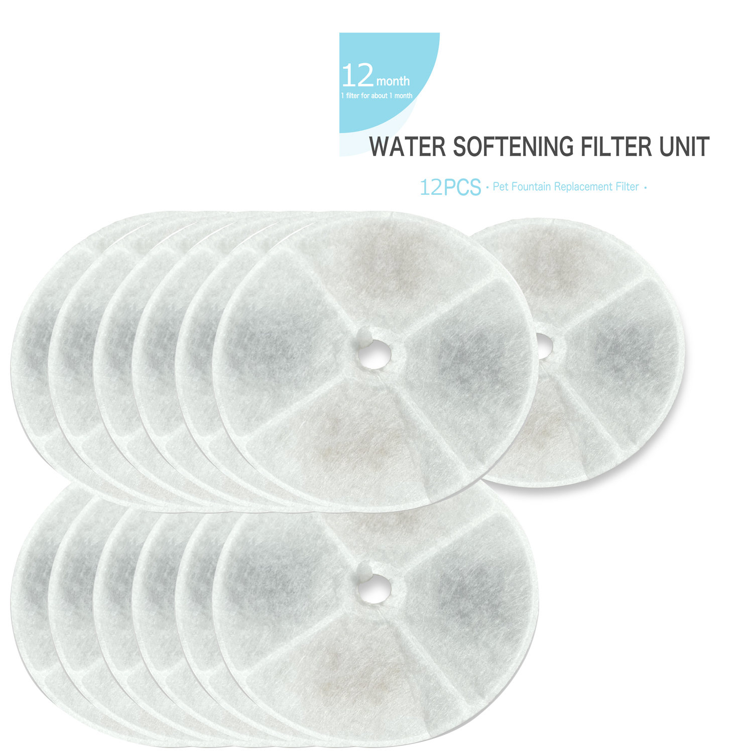 ペットキット フィルター PETKIT Filter 簡易包装 12個セット 給水器 交換用フィルター EVERSWEET