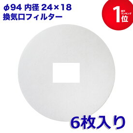 【最短当日発送】 φ94 内径24×18（6枚入）シルファー RX-1F／PR-100RX-F　日本電興 RX-100F 対応品 換気口フィルター 給気口フィルター 24時間換気 フィルター 送料無料