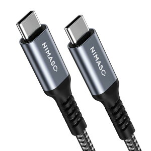 NIMASO USB-C  USB-C 2.0 �P�[�u�� (3.0m �O���[) Type C PD�Ή� 60W 3A�}���[�d ���ϋv�i�C�����҂� iPhone16Pro�AiPhone16ProMax�AiPhone15�AiPhone16Plus�A