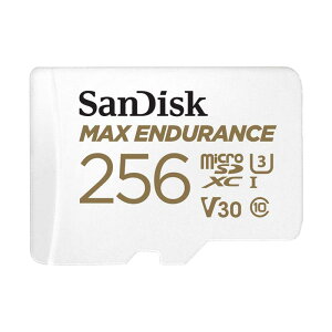 SanDisk 256GB MAX Endurance microSDXC Card with Adapter for Home Security Cameras and Dash cams - C10, U3, V30, 4K UHD, Micro S