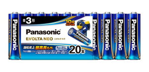 パナソニック エボルタNEO 単3形アルカリ乾電池 20本パック LR6NJ/20SW