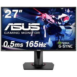 ASUS �Q�[�~���O���j�^�[ VG278QR-J 27�C���` FHD 165Hz 0.5ms �X�����x�[�� G-SYNC Compatible FreeSync HDMI DP DVI �������� �c����]