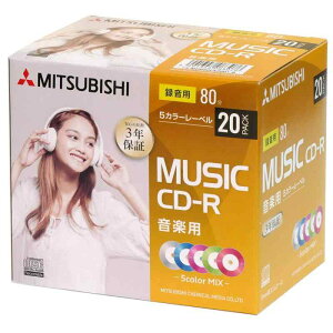 �O�H�P�~�J�����f�B�A(Mitsubishi Chemical Media) ���y�p CD-R 80�� 20 �� 5mm�v���P�[�X 5�F�J���[�~�b�N�X MUR80FX20D1-B