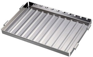 キャプテンスタッグ(CAPTAIN STAG) バーベキューコンロ 焚火台 1台2役 折りたたみ カマド スマートグリル B5型用 炭受け 【交換パーツ】 UG-2039 シルバー 製品サイズ:(約)260×175×高さ20mm