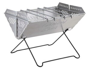 �L���v�e���X�^�b�O(CAPTAIN STAG) �o�[�x�L���[�R���� �O���� ���Α� V�^ �X�}�[�g�O���� Type2 �X�e�����X�� �A�~/�S�g�N�e2�� UG-88 �V���o�[ �g���T�C�Y:(��)��235×���s185×��