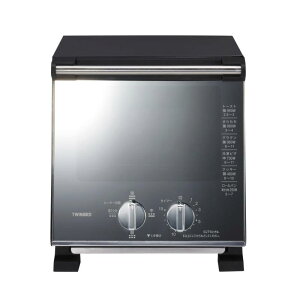 TWINBIRD(�c�C���o�[�h) �g�[�X�^�[ �I�[�u���g�[�X�^�[ 2���Ă� ����21cm 960W 4�i�K�ؑ� �R���p�N�g �~���[�f�U�C�� �� �u���b�N TS-D037PB