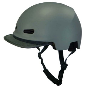 キャプテンスタッグ(CAPTAIN STAG) 自転車 ヘルメット 中学生〜大人用 ソフトシェル Lサイズ 頭囲54〜60cm未満 バイザー付き SG規格 マットグレー Cabeza Y-6494