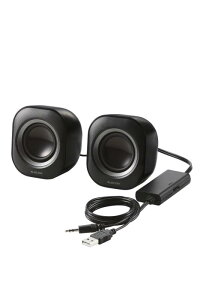 �G���R�� �X�s�[�J�[ USB���d 4W �R���p�N�g ��3.5�~�j�v���O�ڑ� �u���b�N MS-P08U2BK