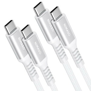 �y2�{�Z�b�g�z NIMASO USB-C  Type C �P�[�u�� �y2m+2m �z���C�g USB C 2.0 PD�Ή� 60W 3A�}���[�d ���ϋv�i�C�����҂݁z iPhone16/15�V���[�Y�AiPad�AMacBook�ASony��Type-