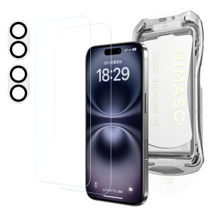 NIMASO KXtB (2) + JtB (2) iPhone 16 Plusp KX J یtB 4Zbg ϏՌ wh~ KChgt ACtH 16 vXi6.7C`jΉ DFP24G1386