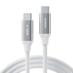 NIMASO USB C Type C P[u yPDΉ 100W/5A }[d 2mz^Cvc P[uiPhone16/15V[YA MacBookAiPad Pro (2018,2020)AGalaxytype c@Ή  zCg