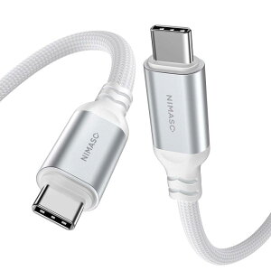 NIMASO USB C Type C �P�[�u�� 100W/5A ���}���[�d USB3.1 PD�Ή� 4K / 60Hz �f���o�� (Gen2) 0.5M �f���h�~ �^�C�v c �P�[�u�� iPhone16/15�V���[�Y�A MacBook�AiPad��typ