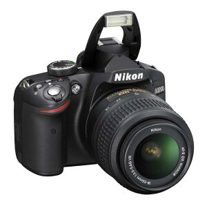 Nikon �f�W�^����჌�t�J���� D3200 �����Y�L�b�g AF-S DX NIKKOR 18-55mm f/3.5-5.6G VR�t�� �u���b�N D3200LKBK