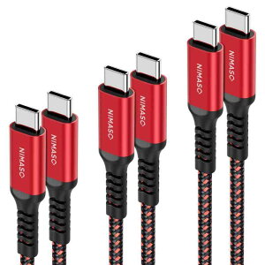 y3{Zbgz NIMASO USB-C  Type C P[u y0.3m+1m+2m bh USB C 2.0 PDΉ 60W 3A}[d ϋviC҂݁ziPhone16V[YAiPadAMacBookASonyType-