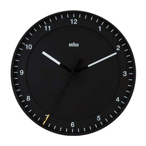 [ �u���E�� ] BRAUN ���v �|�����v BC17B �u���b�N Black Classic Large Analogue Wall Clock �|���v �A�i���O �u�����h �C���e���A [���s�A���i]