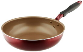 エバークック 炒め鍋 28cm オール熱源対応(IH対応) evercookα(エバークック アルファ) PFOA PFOS フリー ワインレッド ドウシシャ