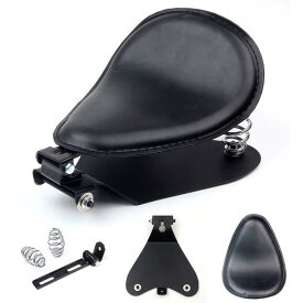 Karunソロシート スプリングブラケットベースキット ソロスプリングブラケットシート for 48スポーツスターXL883 1200用 (ブラックシート+ベースプレート)