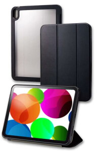 �G���R�� iPad 10.9 ��10���� (2022�N) �P�[�X �J�o�[ �t���b�v�P�[�X �u���b�N TB-A22RHVUSBK