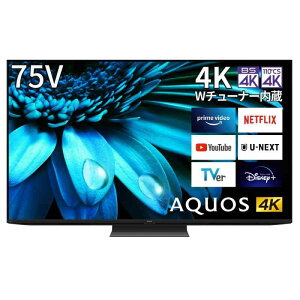 シャープ 75V型 4K 液晶 テレビ AQUOS 4T-C75EL1 Google TV Dolby Atmos