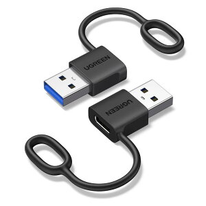 UGREEN USB-C �ϊ��A�_�v�^ 2�Z�b�g 10Gbps �}���[�d�ƍ����f�[�^�]�� USB-C�i���X�j to USB-A�i�I�X�j �A�_�v�^�[ �����h�~�V���R�������O�t�� iPhone 16/15/14 / iPad/Galaxy S24/S23