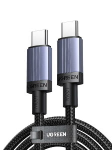 UGREEN �y100W�zUSB-C �P�[�u�� �~�j�}���X�g�^�C�v �\�ʉ��� �i�C�����҂� �f���h�~ iphone17/16/15�V���[�Y/iPad/MacBook Pro/Galaxy/Xperia�Ȃ�USB-C�e��Ή� (3m)