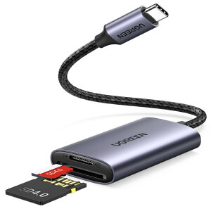 UGREEN USB-C SD�J�[�h���[�_�[ SD 4.0 UHS-II SDXC�J�[�h 4K���� �����]�� UHS-I/UHS-II �p SDXC/SDHC/SD/MMC/RS-MMC/microSDXC/microSD/microSDHC�Ȃ� uhs
