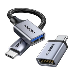 UGREEN USB C �ϊ��A�_�v�^ USB3.2 Gen1 �^�C�vC OTG �ϊ��P�[�u�� �}���[�d�������]������ iPhone 15 Pro Max MacBook Pro Air iPad Pro Surface Xperia ���̑� USB-C