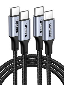UGREEN USB Type C�P�[�u��PD�Ή�100W/5A ���}���[�dUSB C to USB C �f���h�~ iPhone 15�AMacBook Pro�AMatebook�AiPad�AXperia�AGalaxy��Type-c�@��Ή� (0.5M-2�{
