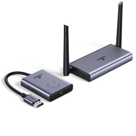 UGREEN HDMI ワイヤレス送受信機セット【日本技適認証取得】 設定不要/WiFi不要 【50M伝送可能/1080P/5Ghz】 ワイヤレスHDMIエクステンダー ミラキャスト Windows/linux/MAC OS対応 PC画面を数秒でテレビや