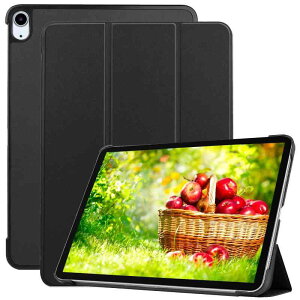 iPad Air 11C` P[X (M3/M2A2025/2024) /5/4 (2022/2020) ʗpJo[O܂ X^h I[gX[v@\ ACpbhp^ubgP[XPU+PC y ϏՌJo[ (ubN, iPad Air