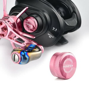 ゴメクサス WT1 スティーズ メカニカルブレーキ ノブ ダイワ ベイトリール リールに対応ゼロアジャスター カスタムパーツ ローレット加工 (ピンク)