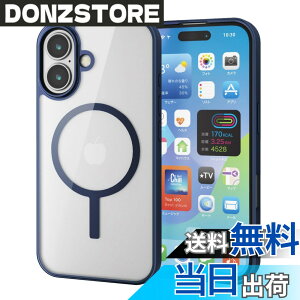 �y���������z�G���R�� iPhone 16 �P�[�X �N���A �}�O�l�b�g MAGKEEP �n�C�u���b�h �t���[���t�� ���C�����X�[�d�Ή� 4�p�G�A�[�N�b�V���� �l�C�r�[ PM-A24AMAG03NV