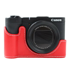 �y���������zRieibi �J�����P�[�X Canon PowerShot V1�p PU���U�[ �n�[�t�P�[�X Canon PowerShot v1�p �f�W�^���J�����P�[�X-���b�h(�J�����Ȃ�)