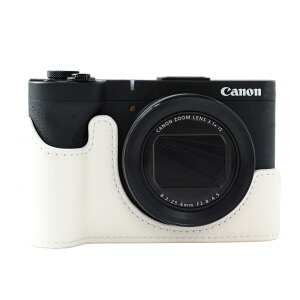 �y���������zRieibi �J�����P�[�X Canon PowerShot V1�p PU���U�[ �n�[�t�P�[�X Canon PowerShot v1�p �f�W�^���J�����P�[�X-�z���C�g(�J�����Ȃ�)