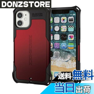 �y���������z�G���R�� iPhone 12 mini �P�[�X Qi�[�d�Ή� �n�C�u���b�h ZEROSHOCK �ϏՌ� �X�^���_�[�h ���b�h PM-A20AZERORD