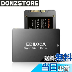 �y���������zEDILOCA ES106 SSD 256GB 2.5�C���` 7mm SATA3 6Gb/s 3D NAND TLC�̗p �����^SSD �G���[�����@�\ �����d�� �ϐk �ϏՌ� 3�N (256 GB)