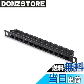 【送料無料】GeeekPi DeskPi Rackmate アクセサリ ネットワーク パッチ パネル 12 ポート CAT6 10 インチ 0.5U