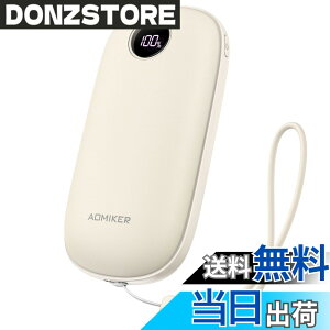 �y���������z�y���ʔ��M�z �[�d���J�C�� LED�f�W�^�� ���x�\�� Aomiker : 3�b�}�����M 3�K�i ���x���� �d�C ������ 5V/2A usb-c �[�d 4000mAh �d�q ���F �J��Ԃ����p �[�d�� �z�b�J�C�� ���� �A�� ��