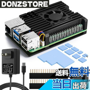 �y���������zSmraza Raspberry Pi 5 �A���~�P�[�X �����P�[�X+�q�[�g�V���N+��p�t�@�� �p�b�V�u��p 5v5a PD 27W USB-C (Type C�j�d���t�� (���Y�p�C5�{�̊܂݂܂���j