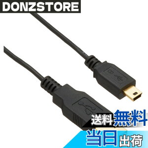 �y���������z�o�b�t�@���[ BUFFALO USB2.0�P�[�u�� (A to miniB) �J�����p �X�����^�C�v �u���b�N 1m BSUAMNSM210BK