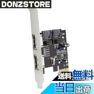 �y���������zJSER PCI-E - 4�|�[�g SATA 3.0 ESATA PCIE SATA3 6Gbps �g���J�[�h PCI-E�A�_�v�^�[
